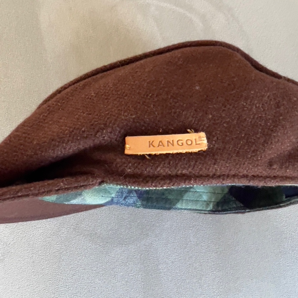 Vintage Kangol Men Brown Wool Textured Flat Cap - Picture 8 of 12